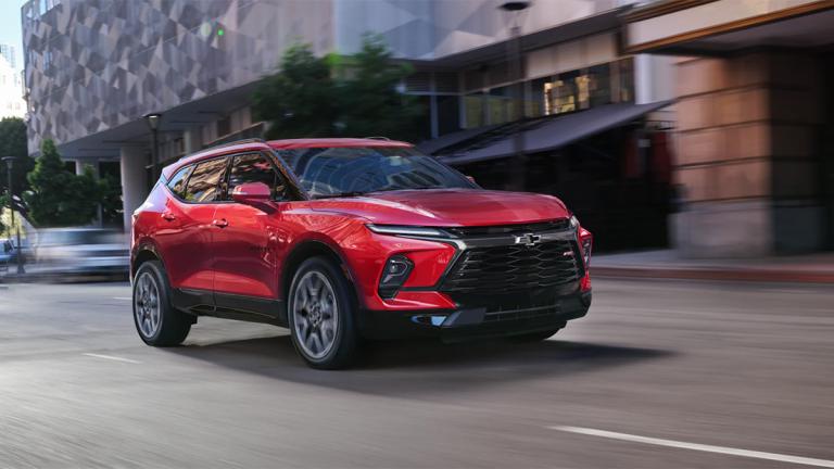 2024 Chevrolet Blazer in red.